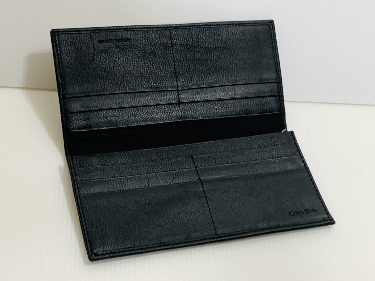 カルバンクライン Calvin Klein レザー 二つ折り長財布 ブラック 小銭入れ ロングウォレット CK 横約19×縦約9.5cm_画像6