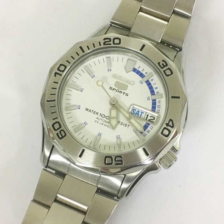     原文:SEIKO/セイコー SEIKO5 SPORTS 23石 7S36-00L0 裏スケ 自動巻 メンズ腕時計 1円スタート