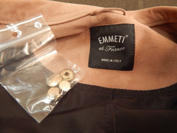 EMMETI エンメティレザージャケット　イタリア製　やぎ革　赤みのかかった薄い茶色　未着用品_画像7