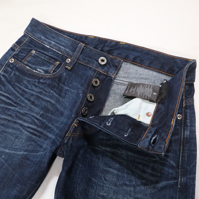 G-STAR RAW ジースターロウ ATTACC STRAIGHT アタック ストレートジーンズ 濃紺ボタンフライデニム メンズ W28 M相当