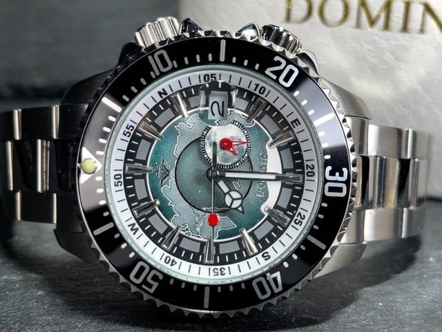 新品 DOMINIC ドミニク 正規品 機械式 自動巻き メカニカル 腕時計 アースギミック からくり時計 コレクション アンティーク 地図_画像4
