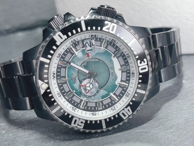 新品 DOMINIC ドミニク 正規品 機械式 自動巻き メカニカル 腕時計 アースギミック からくり時計 アンティーク コレクション 地図 黒_画像5