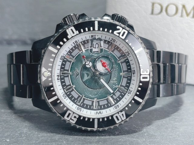 新品 DOMINIC ドミニク 正規品 機械式 自動巻き メカニカル 腕時計 アースギミック からくり時計 アンティーク コレクション 宇宙 黒_画像4