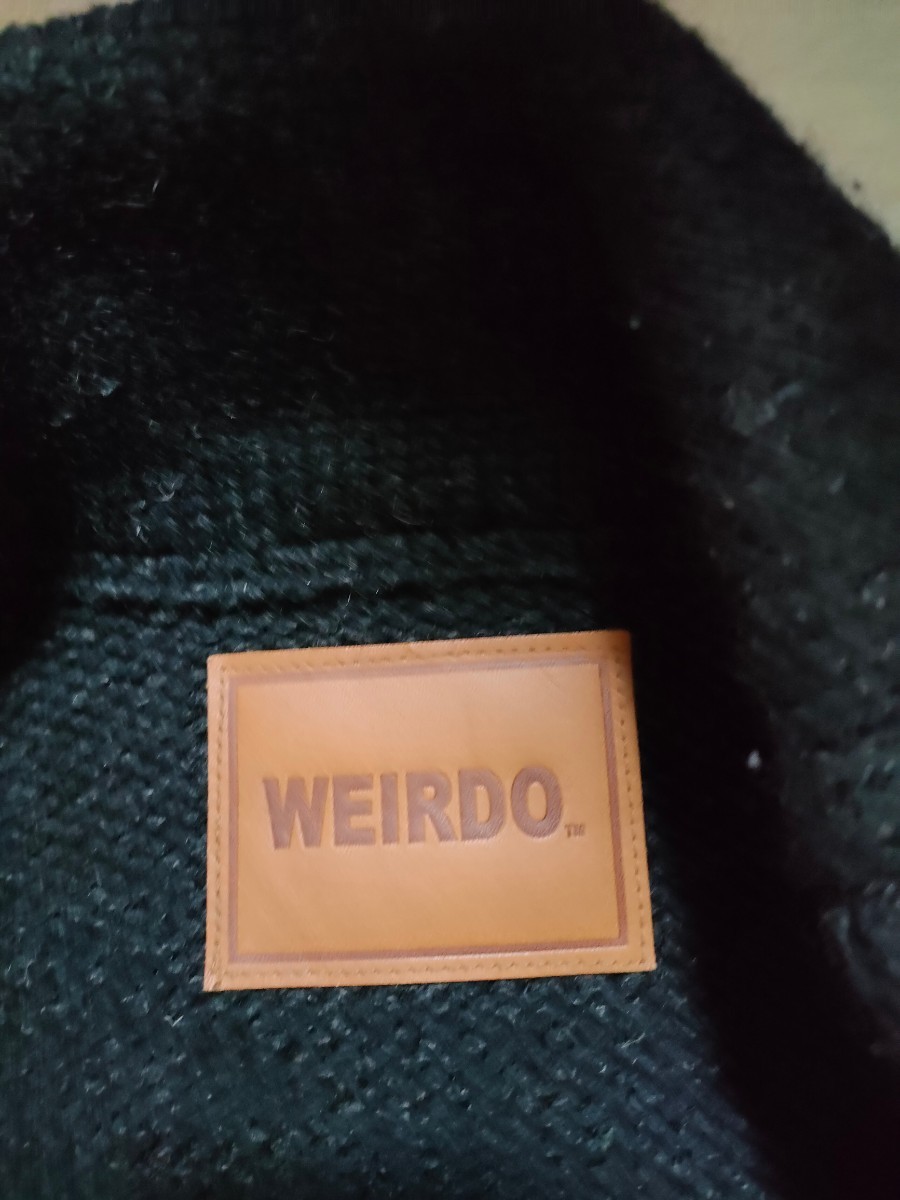 サイズ：M　美品 日本製　定価:49140円　ウィアード WEIRDO カウチン ニット カーディガン フランケンダンス柄　ジャケット ショールカラー_画像3