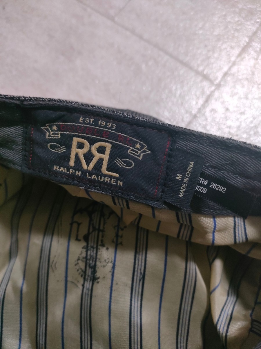 サイズ：M　 頭周り約58cm　美品　RRL キャスケット ダブルアールエル ハンチング　　帽子 　グレー系　_画像8