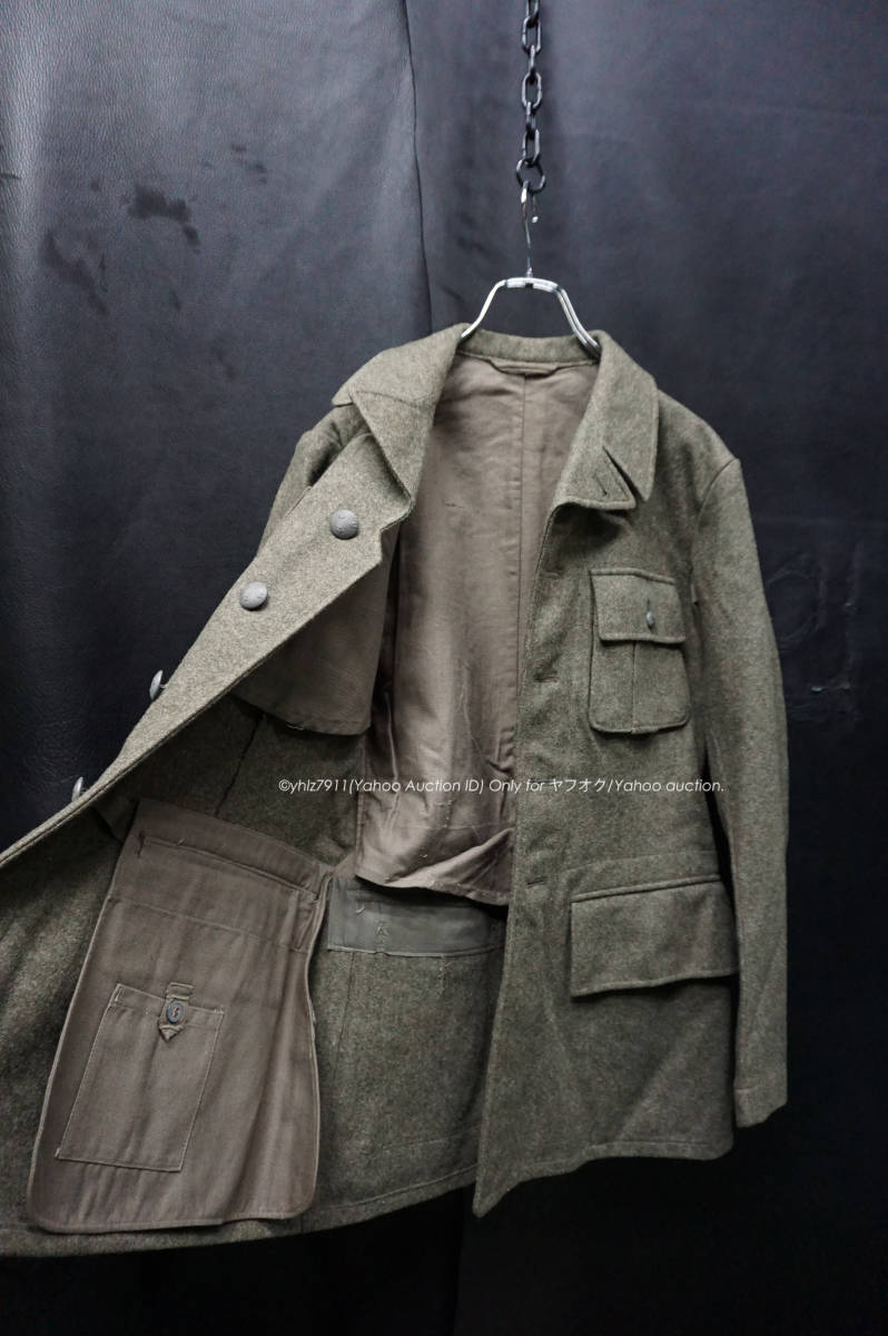 美品 40's スウェーデン軍 実物 M-39 ウールジャケット サイズ92 1944年 M39 WW2 大戦 ミリタリー メルトン ユーロビンテージ SWEDISH ARMYの画像7