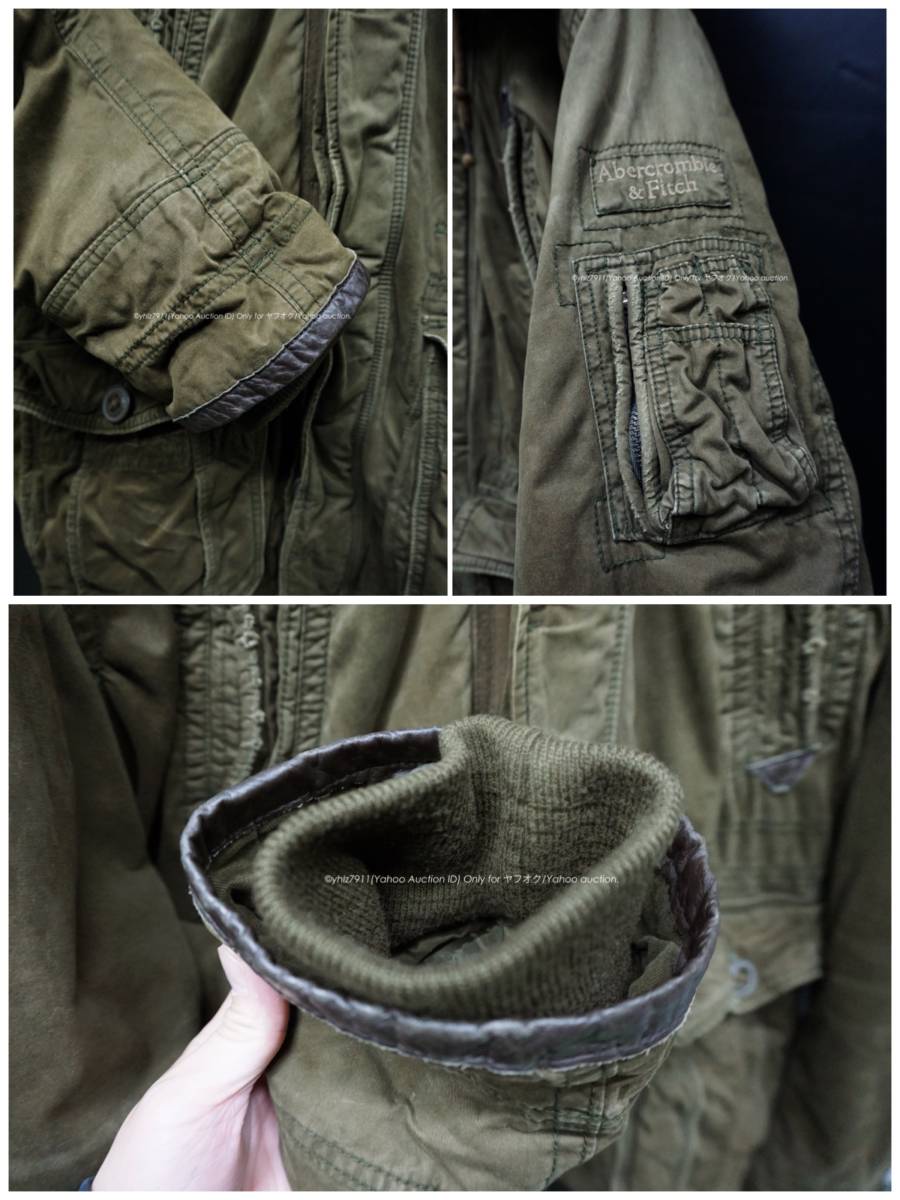 アバクロンビー＆フィッチ Mt.WASHINGTON JACKET Lサイズ 裏ボア ワシントンジャケット N-3B フライトジャケット アバクロ A&F_画像5