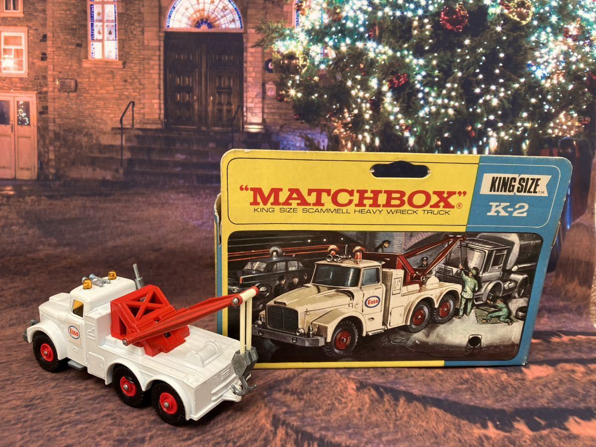 MATCHBOX マッチボックス　SCAMMELL HEAVY WRECK TRUCK レッカー　トラック　ESSO 白×赤　イギリス製_画像2