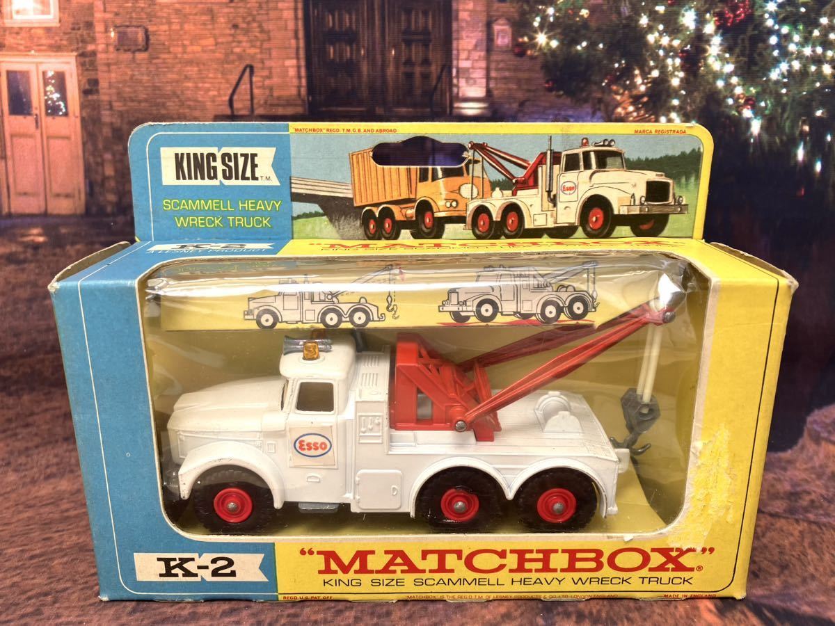 MATCHBOX マッチボックス　SCAMMELL HEAVY WRECK TRUCK レッカー　トラック　ESSO 白×赤　イギリス製_画像1