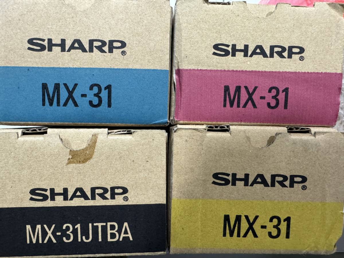 [SHARP] 純正品トナーカートリッジ　MX-31各色1本　 計4本