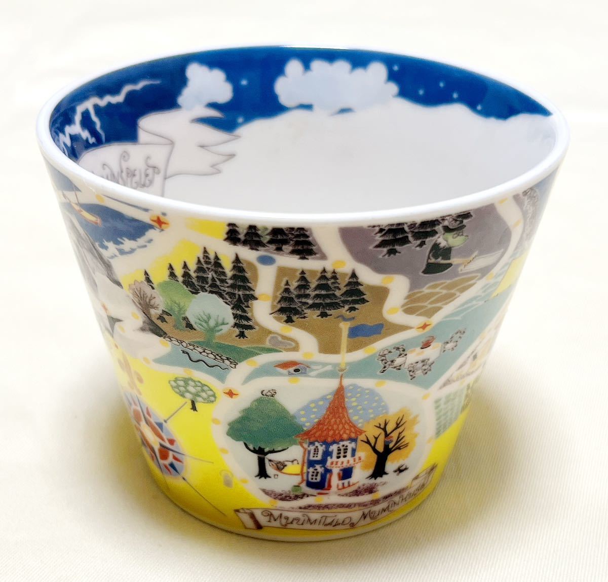 YAMAKA山加陶器　MOOMINムーミン　谷の地図　スープマグ　大きめカップ_画像2