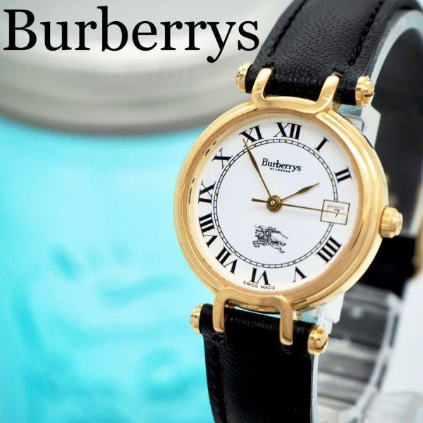 526【美品】Burberrys バーバリー時計　レディース腕時計　ゴールド