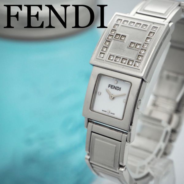 127 FENDI フェンディ時計　レディース腕時計　ズッカ　ダイヤ　箱付き