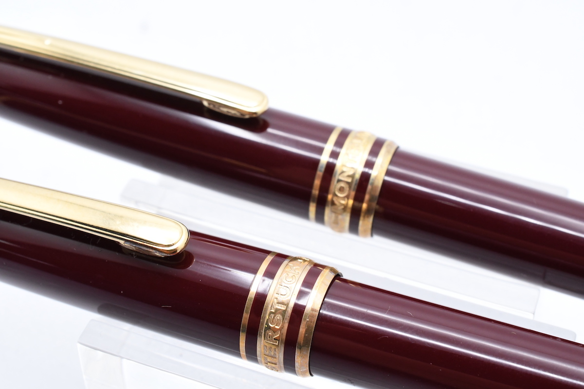 MONTBLANC モンブラン マイスターシュテュック ボルドー 万年筆 14K コンバーター ボールペン 2本セット ケース入り■18852_画像8