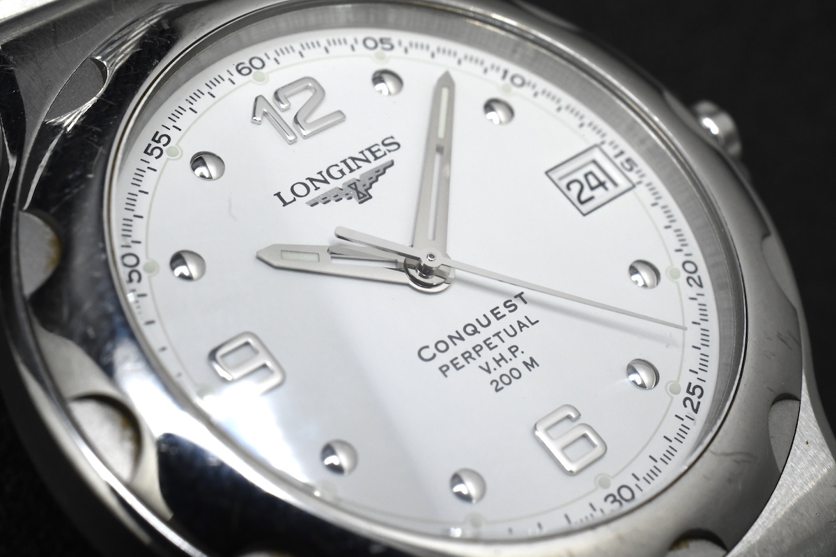 動作未確認 LONGINES CONQUEST V.H.P PERPETUAL Ref：L1 632.4 ロンジン コンクエスト クォーツ ■19137_画像9