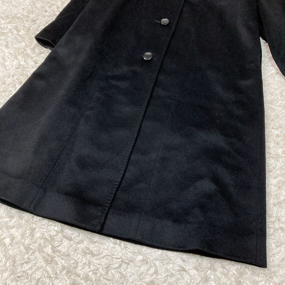  кашемир 100% длинное пальто черный чёрный женский 11AR B122313-20