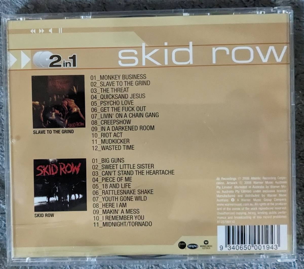 [ including in a package possible ]Slave to the Grind / Skid Row foreign record 2in1/CD