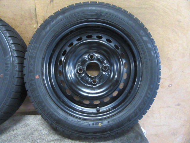 ★【ホンダ純正鉄ホイ付！】 ダンロップWINTERMAXX WM03 155/65R14 14×4.5J PCD100 IS約40 ハブ径約56 21年製バリ溝4本セット！！ _ダンロップ製WINTERMAXX WM03！！