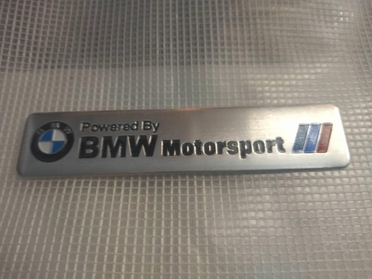 【送料無料】BMW Motorsport エンブレムプレート　横12.1cm×縦2.8cm ① _画像1