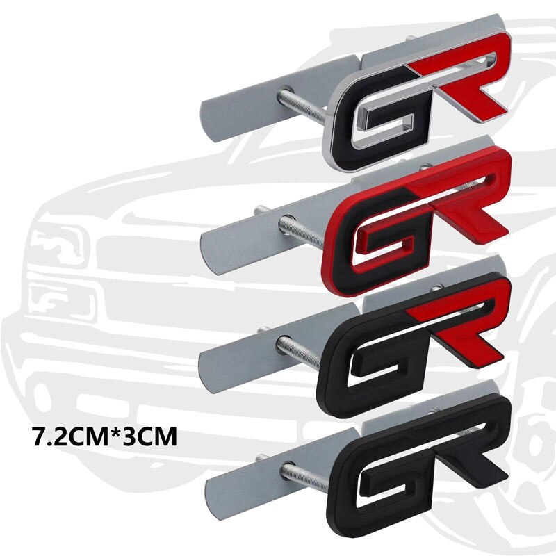 【送料無料】GR(ガズーレーシング) 3Dエンブレム(Fグリル用) 黒/赤/メッキ 横7.3cm×縦3cm×厚さ4mm ⑥ TOYOTA GAZOO Racing_画像3