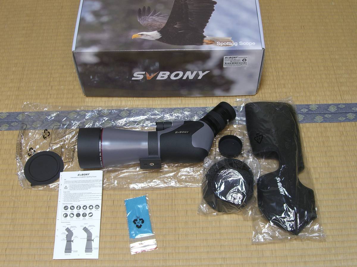 SVBONY SV46P フィールドスコープ 20-60X80mm EDレンズ デュアルフォーカス 新品・未使用　スポッティングスコープ_画像2