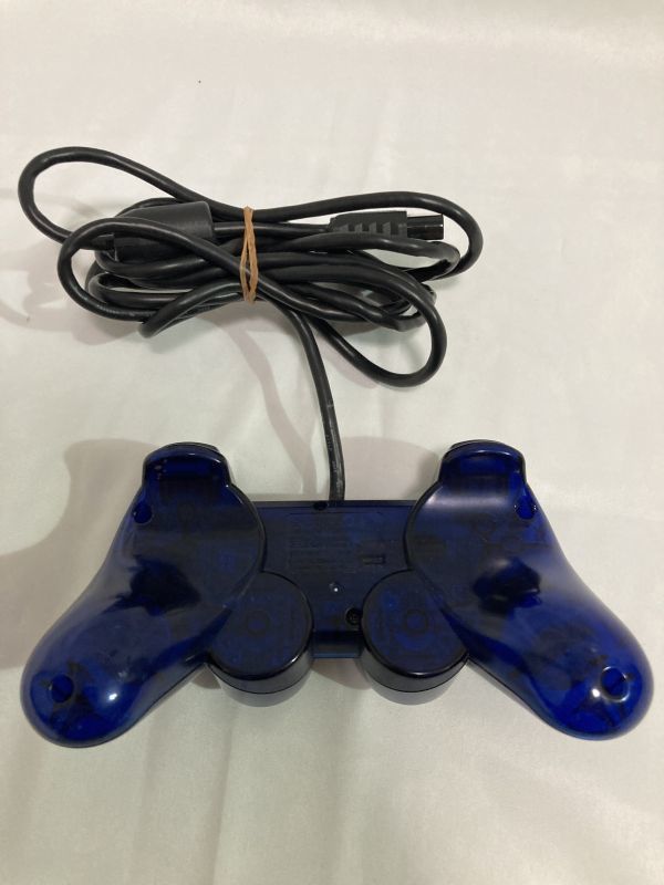 【動作確認済】PS2 SCPH-10010 コントローラー DUALSHOCK2 ミッドナイト ブルー クリア PlayStation SONY_画像2