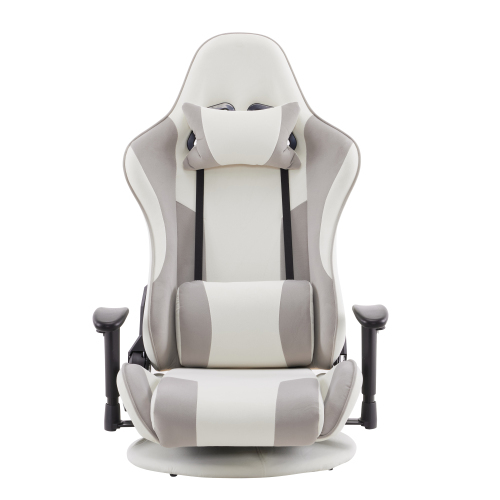  beige + gray ge-ming chair "zaisu" seat desk chair ventilation one seater . small of the back comfort seat chair reclining personal computer chair multifunction lumbago measures 