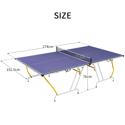 卓球台 国際規格サイズ セパレート式 簡単組立 専用ネット付 ラケット付 ピンポン球付 折りたたみ 収納でき 自主練 卓球台の画像2