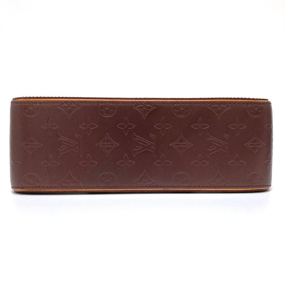 ルイヴィトン M55176 ハンドバッグ モノグラムマット シェルトン ヴィオレ パープル ボルドー ブラウン LOUIS VUITTON_画像5