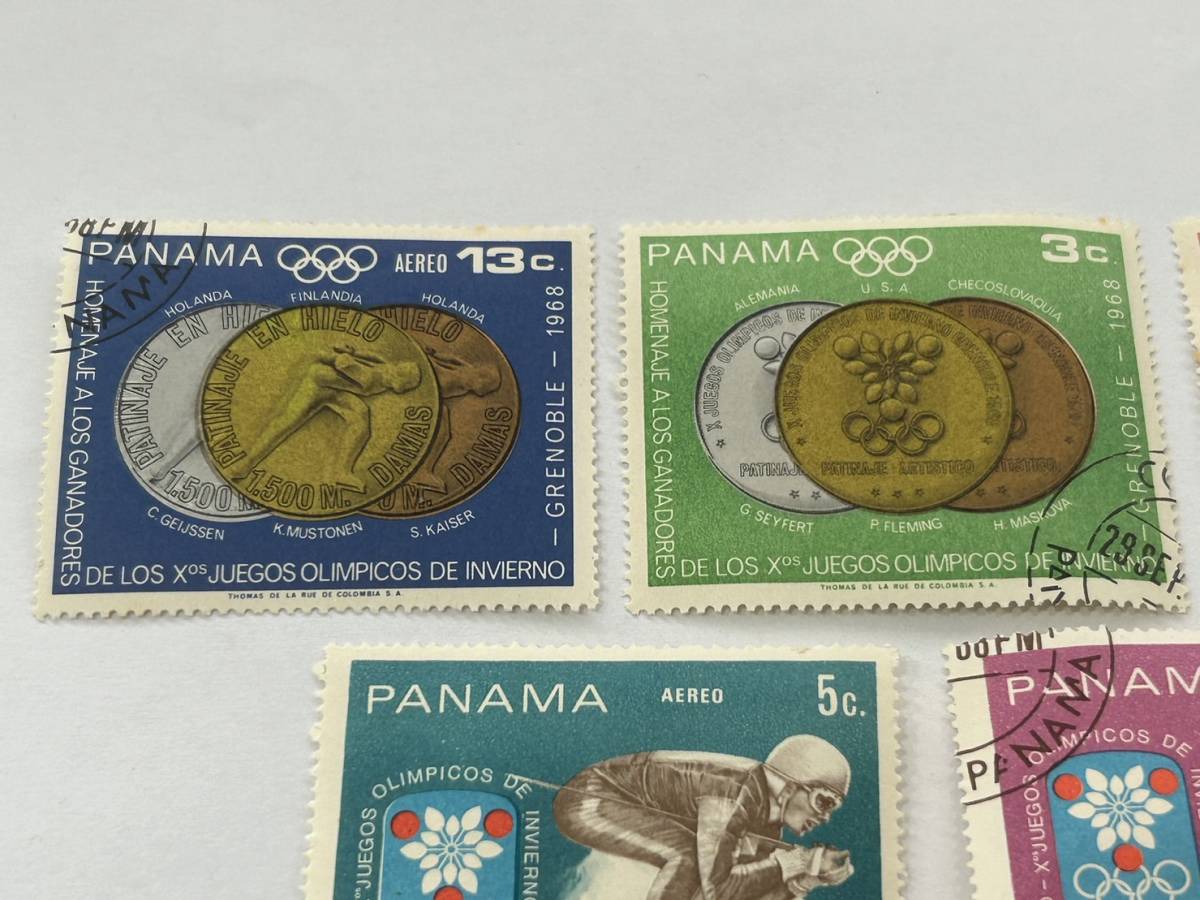 PANAMA 切手 5枚 パナマ 消印有り オリンピック 海外切手 外国切手 記念 コレクション_画像2