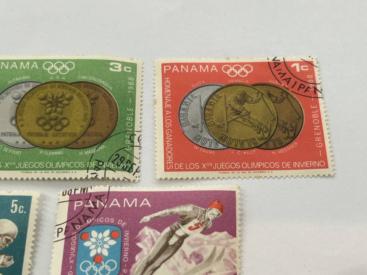 PANAMA 切手 5枚 パナマ 消印有り オリンピック 海外切手 外国切手 記念 コレクション_画像3