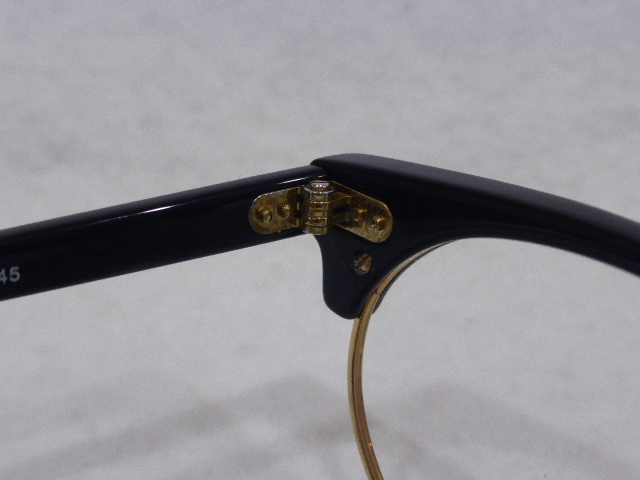 Ray-Ban レイバン 伊達メガネ RB 3946-V CLUBMASTER OVAL 8057 52□19 145 クラブマスター 度なし ブラック×ゴールド系 中古品 60サイズ_画像7