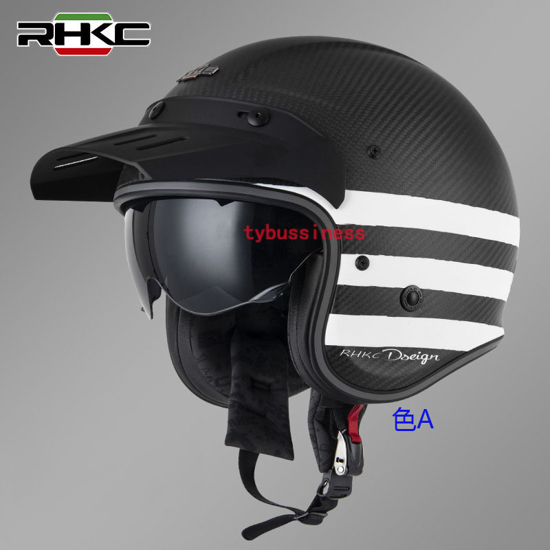 新発売★超軽量ハーフヘルメット 半帽 バイクヘルメット 炭素繊維内蔵サングラスM-XXLサイズ選択可能 4色有り_画像6