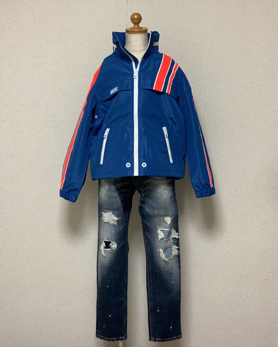 洗練されたデザイン　ディーゼル　DIESEL KIDS　ジャケット ジップアップパーカー　ブルー　6Y　120cm　正規品　J00071 KXB67　#KIDSMAKO_画像3