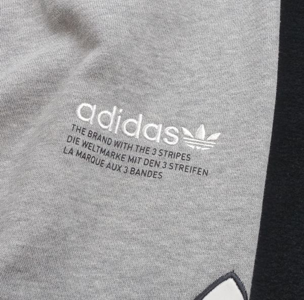 新品 adidas originals アディダス オリジナルス ビッグトレフォイル スウェット パンツ ジョガーパンツ トリコロール L グレー_画像8