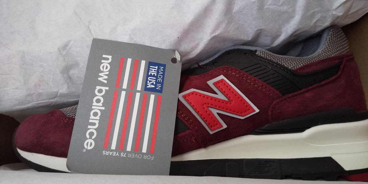 【送料無料！最終値下げ・New Balance M997CRG※ニューバランスジャパンの赤タグ無(並行輸入品)25.5cm-D】