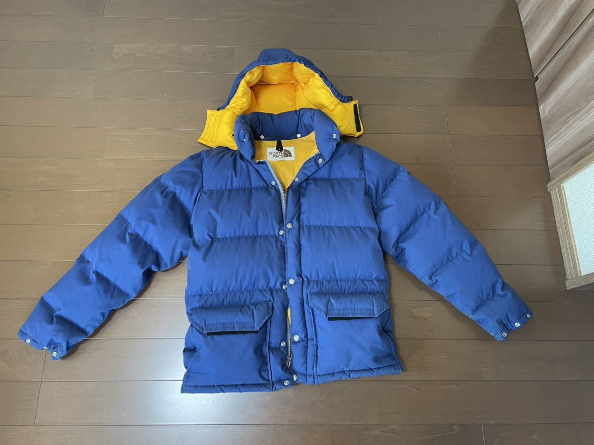 THE NORTH FACE ノースフェイス ND-1025 Sierra Parka シエラ ダウンジャケット S フード付 青 黄_画像2