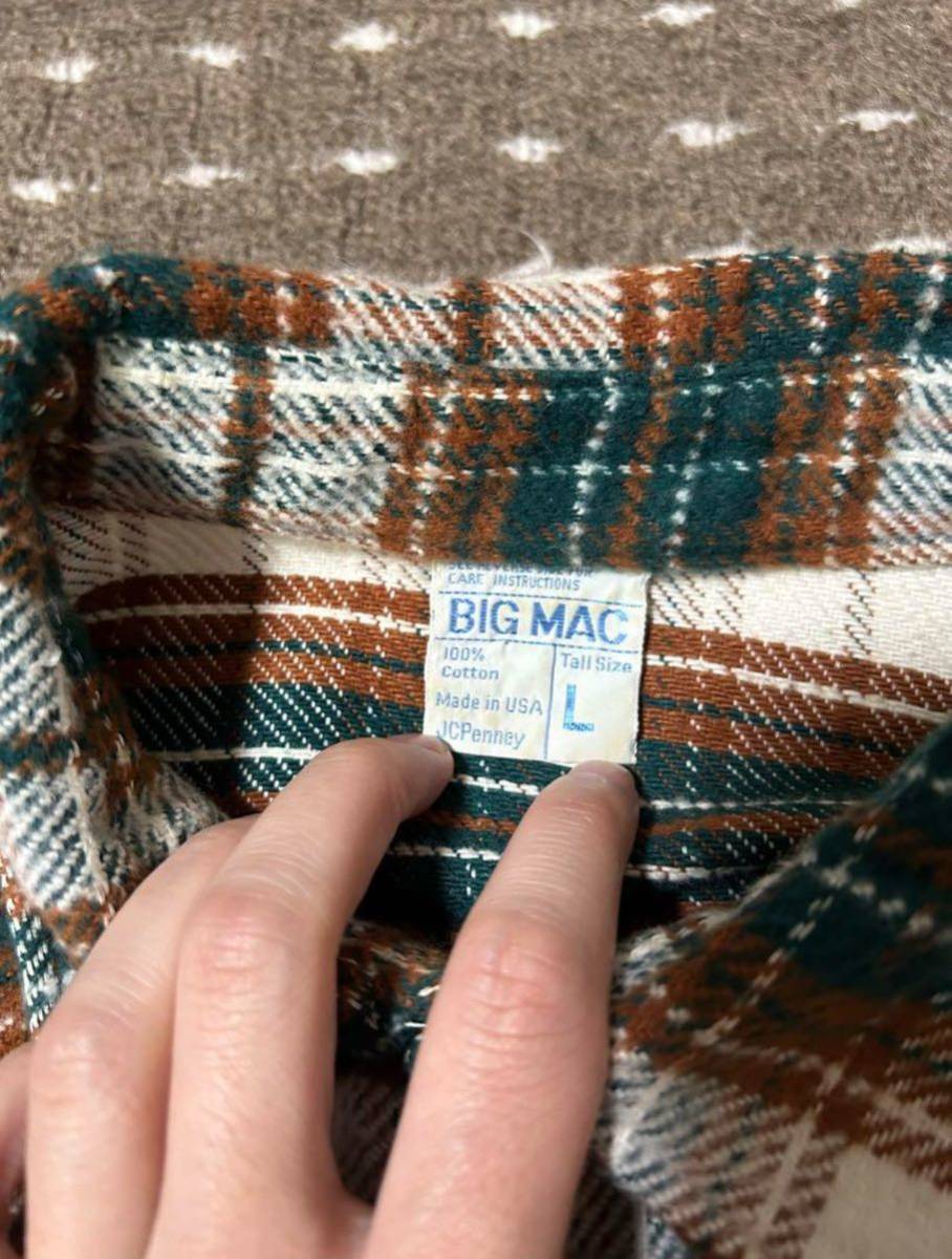 好配色 70s USA製 big mac flannel shirt ネルシャツ_画像3