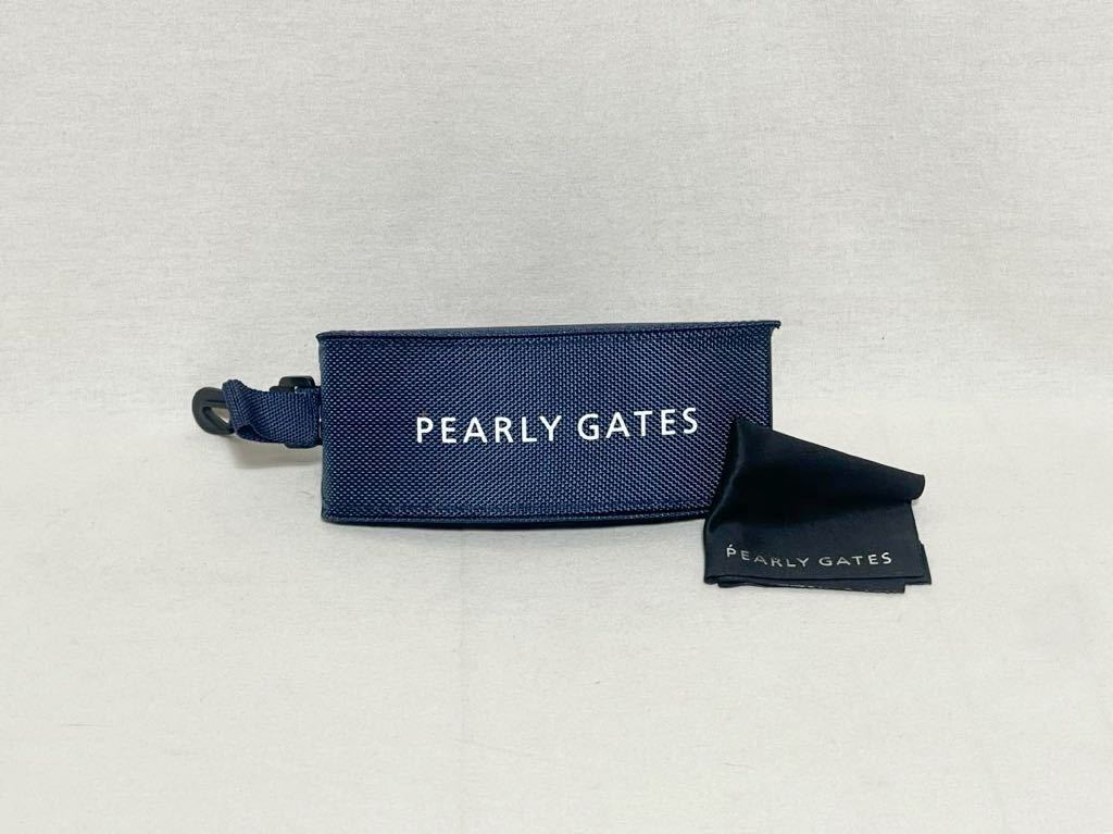 【未使用品】PEARLY GATES パーリーゲイツ サングラスケース メガネケース ネイビー メガネ拭き付き フック付き ゴルフ golf_画像1