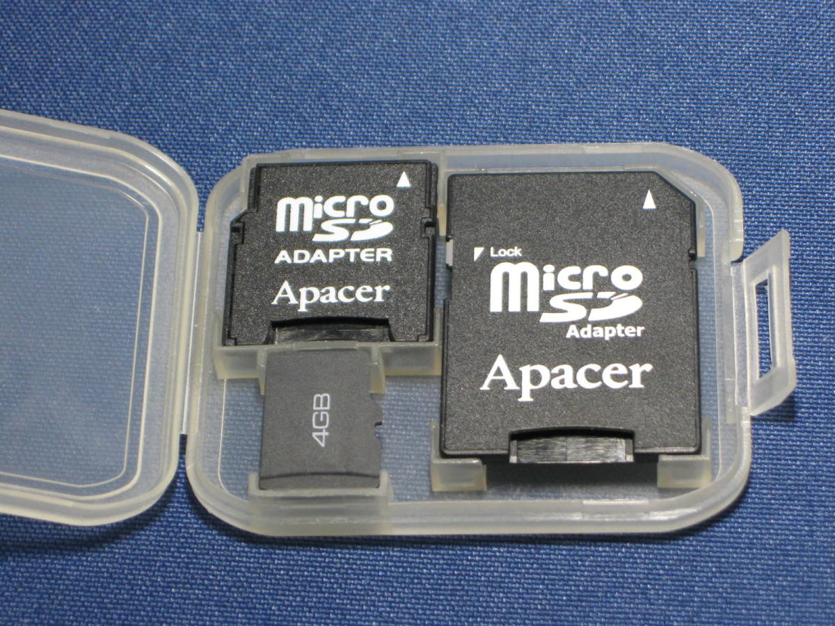 【中古】MicroSD ４GB ドローン空撮用 MiniSDアダプター・SDアダプター付き 送料無料の画像1