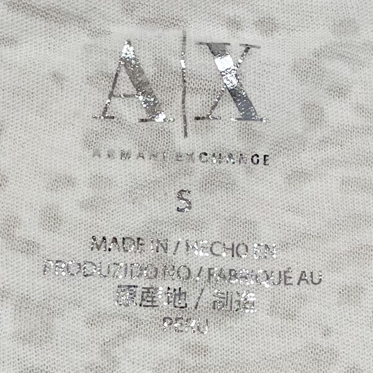 【A|X(アルマーニエクスチェンジ)●Tシャツ 半袖 シースルー S ホワイト／中古】