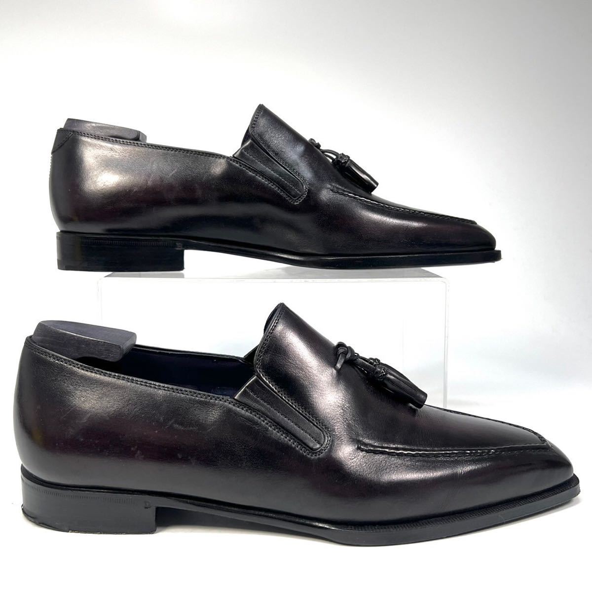 Berluti Berluti кисточка Loafer кожа обувь pa чай n9 1/2 27.5cm мужской обувь бизнес обувь черный Brown 