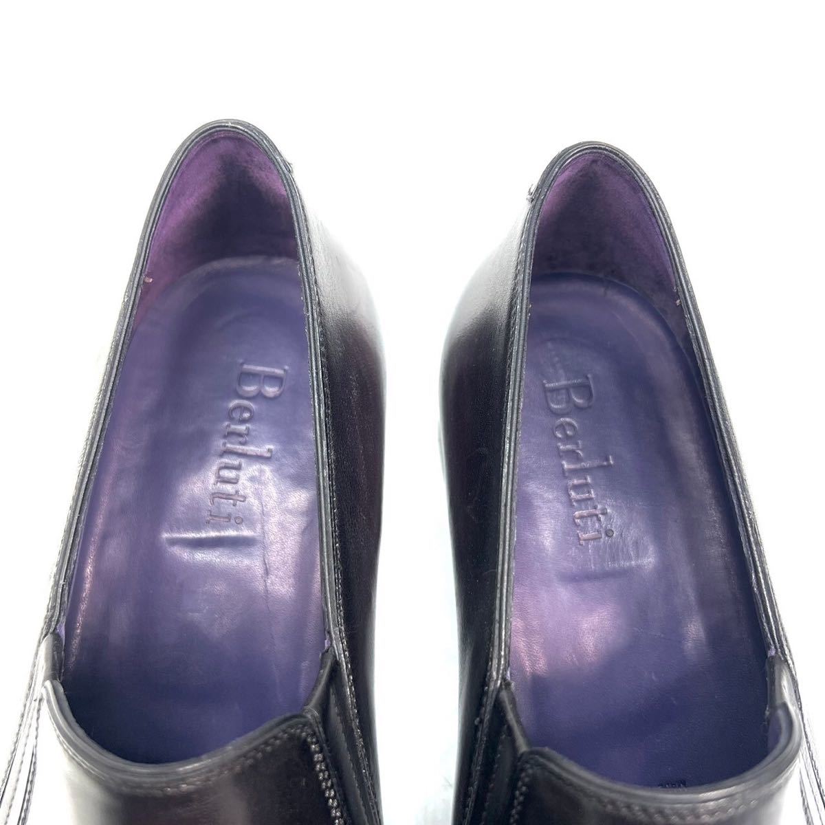 Berluti Berluti кисточка Loafer кожа обувь pa чай n9 1/2 27.5cm мужской обувь бизнес обувь черный Brown 