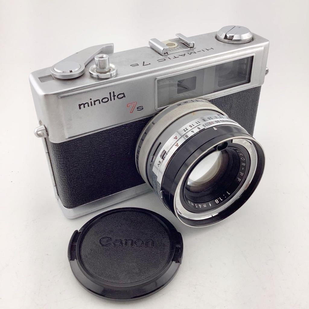 MINOLTA HI-MATIC 7s ミノルタ フィルムカメラ ROKKOR-PF 1:1.8 f=45mm【k2546-n32】_画像1