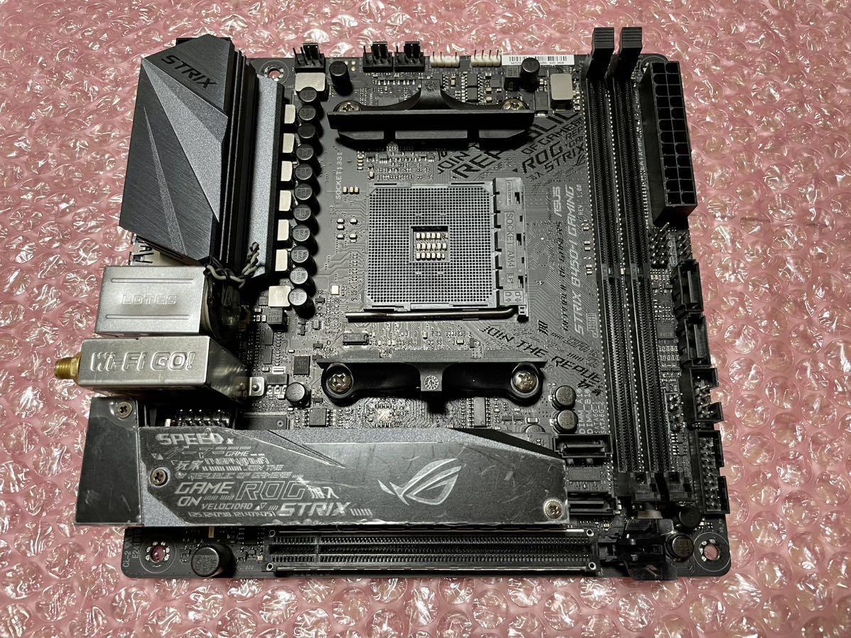 ASUS ROG STRIX B450-I GAMING マザーボード AM4 Mini-ITX 中古_画像2