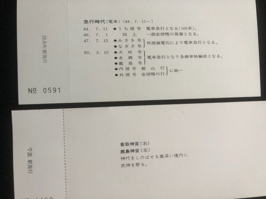 特急しおさい号記念入場券　2種類　昭和50年～　_画像4