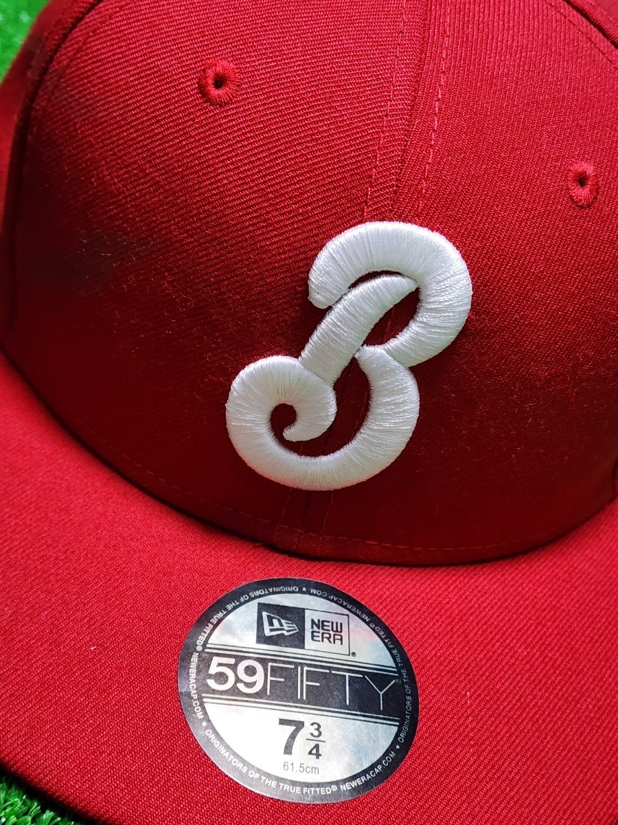 横浜ベイスターズ　デザインキャップ　帽子　ニューエラ　59FIFTY　NEWERA 　YOKOHAMA デコRED　61.5　美品　_画像7