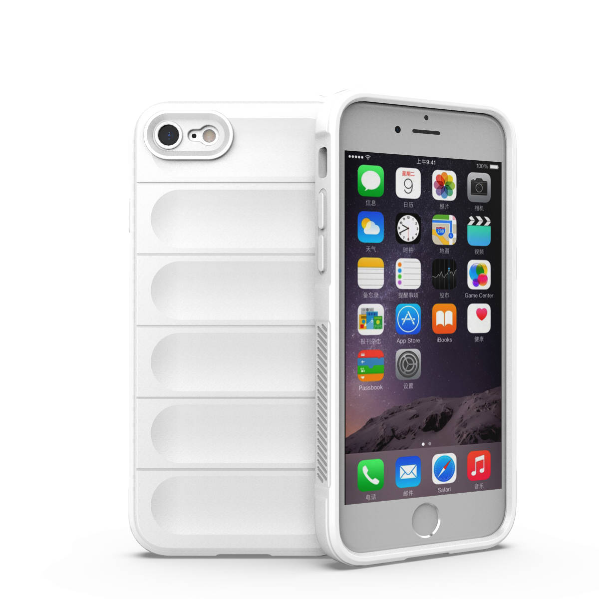 C Инвентаризация White iPhone7 iPhone 8 Case Shock Защита защиты от крышки военные военные сильный шок -резистентный кремниевый эки