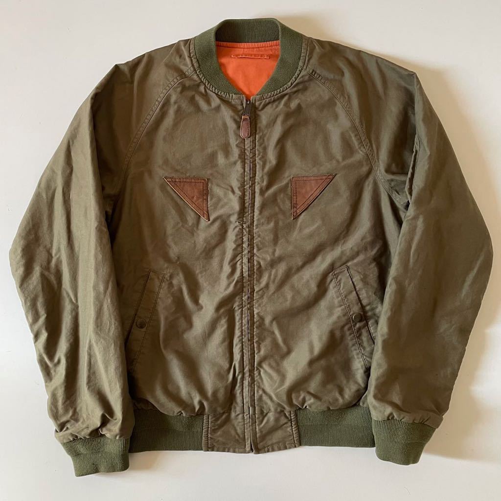 【希少】RRL “B-15 A MOD Flight Jacket” S M リバーシブル フライト ジャケット ミリタリー MA-1 Ralph Lauren ヴィンテージの画像2