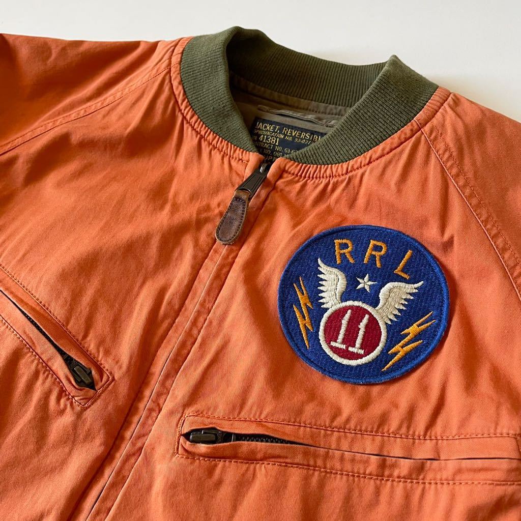 【希少】RRL “B-15 A MOD Flight Jacket” S M リバーシブル フライト ジャケット ミリタリー MA-1 Ralph  Lauren ヴィンテージ